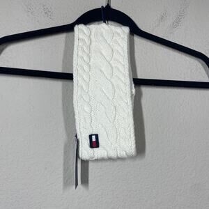 Tommy Hilfiger Womens Cable Knit Headpiece Headband Ivory Acrylic